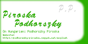 piroska podhorszky business card